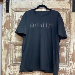 NWOT, John Varvatos Charcoal Black Equality T-Shirt